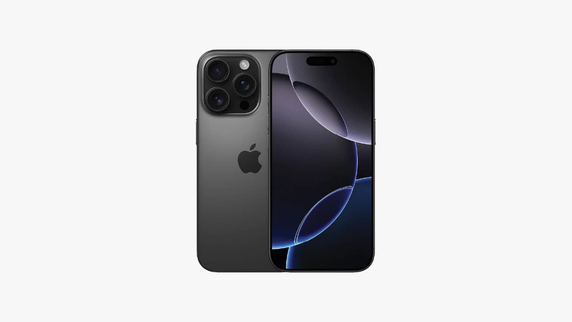 Image of a Apple iPhone 16 Pro placed over a gray background.