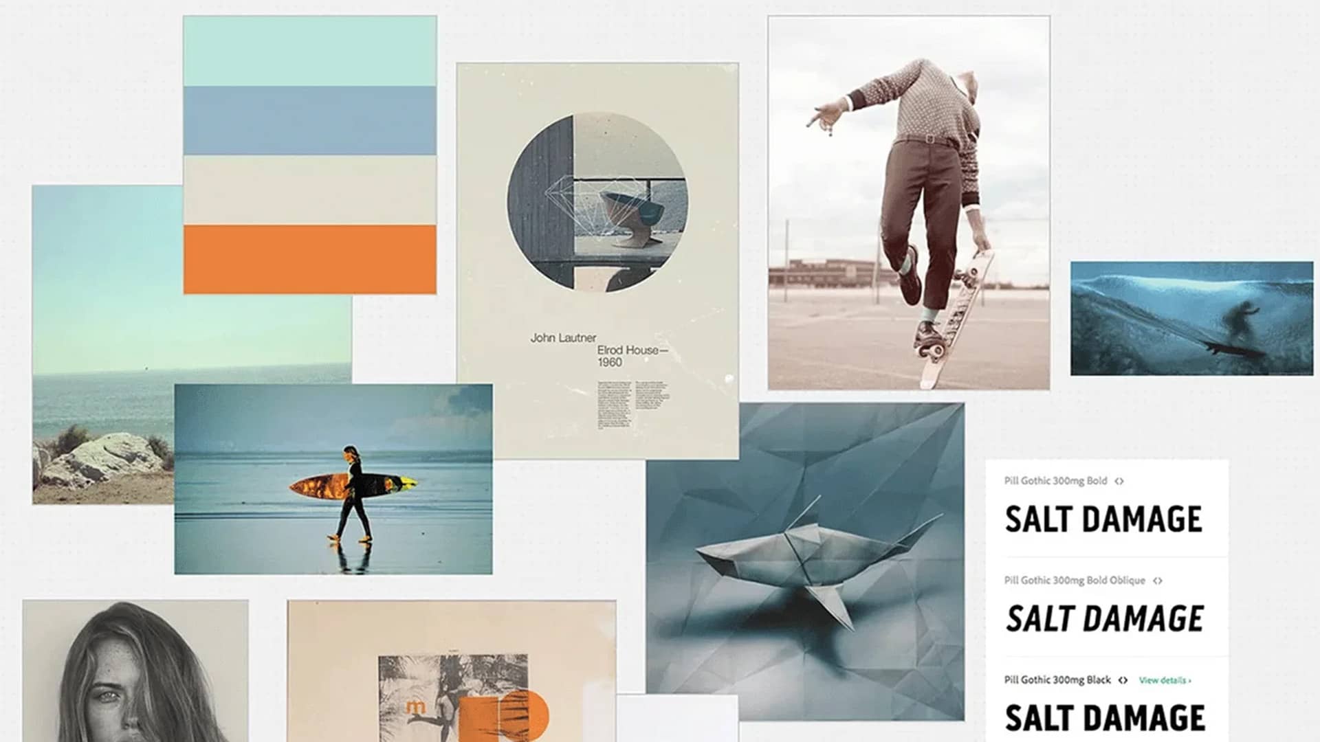 Look and feel example for an organic themed design project.